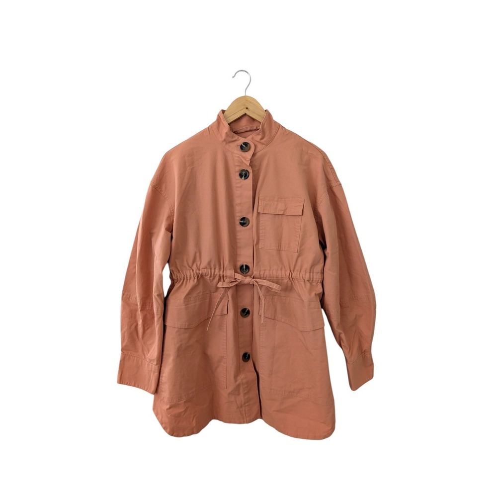 Universal Thread Womens Button Down Coral Drawstring‎ Waist Jacket NWT Size M